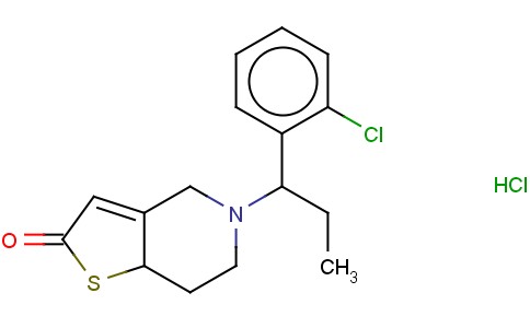 5-(1-(2-CHLOROPHENYL)PROPYL)-5,6,7,7A-TETRAHYDRO-4H-THIENO(3,2-C)PYRID IN-2-ONE HYDROCHLORIDE